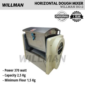 WILLMAN HO-2 Mesin Pengaduk Adonan Mie / Horizontal Dough Mixer Garansi
