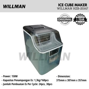 WILLMAN HZB-20AF Ice Cube Maker Mesin Pembuat Es Batu Tabung Kecil