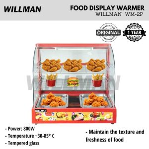 WILLMAN WM-2P Warming Showcase / Display Penghangat Makanan Dengan Lampu