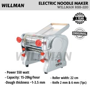 WILLMAN RSS220 Noodle Maker Mesin Penggiling Mie Body Stainless 22 cm